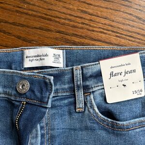 abercrombie kids NWT light blue denim flare jeans 15/16 Long